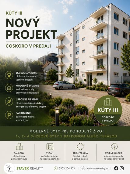 Bytový komplex Kúty III. etapa - 1-izbový byt